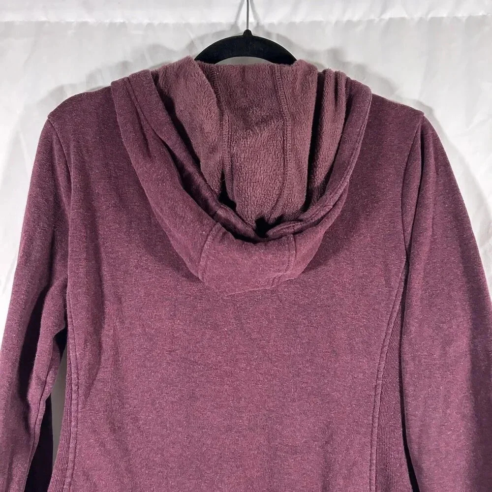 UGG Hoodie Women's Medium Burgundy Full Zip Drawstring Pockets Cotton Blend - Picture 8 of 9